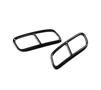 LUOWEINA Garniture couvercle sortie tuyau silencieux queue 2 pièces, Convient for Q7, 2016-2019 Cache décoratif pour pot d'échappement de véhicule(Black)