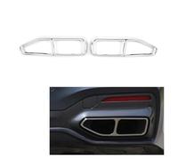 LUOWEINA Garniture couvercle sortie tuyau silencieux queue, Convient for, G11 G12 série 7 2019-2023 Cache décoratif pour pot d'échappement de véhicule(Silver)