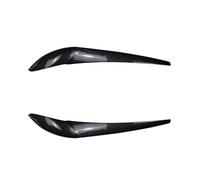 LUOWEINA Paupières et sourcils de phare Convient for la X3 F25 X4 F26 2014 2015 2016 2017 2018, Kit de carrosserie autocollant, réglage brillant, plastique ABS noir, 2 pièces Paupières de phares de vo