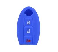 LUOWEINA Porte-clés voiture à 3 boutons, Convient for Nissan, X-Trail 370Z Cube Micra Qashqai Juke Leaf Tiida Cube Quest Versa Housse de protection pour clé de véhicule(Dark Blue)