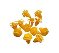 LUOWEINA Rivets en plastique avec trou de 9mm, 50 pièces,attaches à Clips jaunes Convient for la carrosserie voiture KIA, Hyundai Clip de garniture d'aile de roue