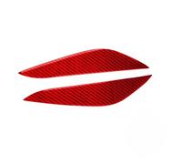 LUOWEINA Sourcils de paupière de phare avant Convient for modèle Y 2020 + modèle 3 2017 - 22, couverture Pegatinas Para Coche extérieur Paupières de phares de voiture(Red Carbon Fiber)