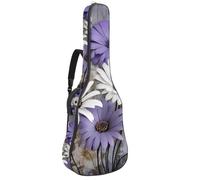 Luoweisi Housse de transport pour guitare acoustique classique de 99, 101,6 cm, 104,1 cm, rembourrée de 10 mm d'épaisseur, housse rustique pour guitare avec motif papillon et marguerite, étanche avec