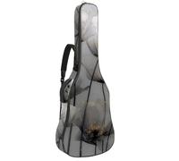Luoweisi Housse de transport pour guitare acoustique classique de 99, 101,6 cm, 104,1 cm, rembourrée de 10 mm d'épaisseur, motif cœur rose, marguerite, étui étanche avec poche bandoulière réglable
