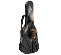 Luoweisi Housse de transport pour guitare acoustique classique de 99, 101,6 cm, 104,1 cm, rembourrée de 10 mm d'épaisseur, motif cœur rose, marguerite, étui étanche avec poche bandoulière réglable
