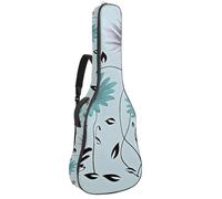 Luoweisi Housse de transport pour guitare acoustique classique de 99, 101,6 cm, 104,1 cm, rembourrée de 10 mm d'épaisseur, housse rustique pour guitare avec motif papillon et marguerite, étanche avec