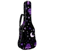 Luoweisi Housse de transport pour guitare acoustique classique de 99, 101,6 cm, 104,1 cm, rembourrée de 10 mm d'épaisseur, motif cœur rose, marguerite, étui étanche avec poche bandoulière réglable