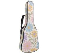 Luoweisi Housse de transport pour guitare acoustique classique de 99, 101,6 cm, 104,1 cm, rembourrée de 10 mm d'épaisseur, housse rustique pour guitare avec motif papillon et marguerite, étanche avec