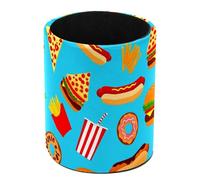 Luoweisi Porte-stylo en cuir synthétique, porte-crayons pour aliments pizzas, porte-crayons pour bureau, gobelet, pinceaux de maquillage, organisateur multifonctionnel pour la maison et l'école