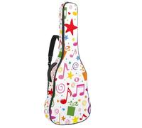 Luoweisi Sac de transport pour guitare acoustique classique de 99, 101,6 cm, 104,1 cm, rembourré de 10 mm d'épaisseur, notation musicale, étanche, avec poche, bandoulière réglable, résistant aux chocs