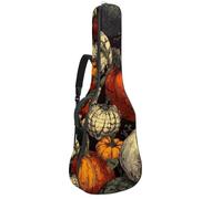 Luoweisi Sac de transport pour guitare acoustique classique de 99, 101,6 cm, 104,1 cm, rembourré de 10 mm d'épaisseur, nœuds à pois, étui étanche avec poche bandoulière réglable, résistant aux chocs