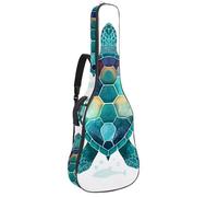 Luoweisi Sac de transport pour guitare acoustique classique de 99, 101,6 cm, 104,1 cm, rembourré de 10 mm d'épaisseur, housse imperméable avec poche réglable, résistant aux chocs, Multicolore 3