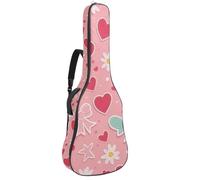 Luoweisi Sac de transport pour guitare acoustique classique de 99, 101,6 cm, 104,1 cm, rembourré de 10 mm d'épaisseur, nœuds à pois, étui étanche avec poche bandoulière réglable, résistant aux chocs