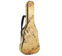Luoweisi Sac de transport pour guitare acoustique classique de 99, 101,6 cm, 104,1 cm, rembourré de 10 mm d'épaisseur, notation musicale, étanche, avec poche, bandoulière réglable, résistant aux chocs