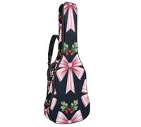 Luoweisi Sac de transport pour guitare acoustique classique de 99, 101,6 cm, 104,1 cm, rembourré de 10 mm d'épaisseur, nœuds à pois, étui étanche avec poche bandoulière réglable, résistant aux chocs
