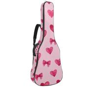 Luoweisi Sac de transport pour guitare acoustique classique de 99, 101,6 cm, 104,1 cm, rembourré de 10 mm d'épaisseur, nœuds à pois, étui étanche avec poche bandoulière réglable, résistant aux chocs