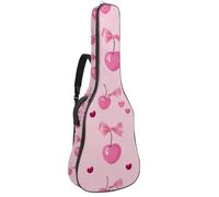 Luoweisi Sac de transport pour guitare acoustique classique de 99, 101,6 cm, 104,1 cm, rembourré de 10 mm d'épaisseur, nœuds à pois, étui étanche avec poche bandoulière réglable, résistant aux chocs