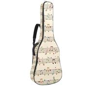 Luoweisi Sac de transport pour guitare acoustique classique de 99, 101,6 cm, 104,1 cm, rembourré de 10 mm d'épaisseur, notation musicale, étanche, avec poche, bandoulière réglable, résistant aux chocs