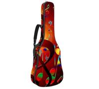 Luoweisi Sac de transport pour guitare acoustique classique de 99, 101,6 cm, 104,1 cm, rembourré de 10 mm d'épaisseur, étanche avec poche bandoulière réglable, résistant aux chocs, Multicolore 3