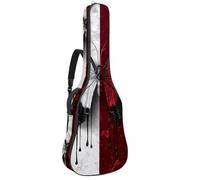 Luoweisi Sac de transport pour guitare acoustique classique de 99, 101,6 cm, 104,1 cm, rembourré de 10 mm d'épaisseur, motif sapin de Noël, cerf - Étanche avec poche et bandoulière réglable