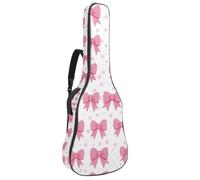 Luoweisi Sac de transport pour guitare acoustique classique de 99, 101,6 cm, 104,1 cm, rembourré de 10 mm d'épaisseur, nœuds à pois, étui étanche avec poche bandoulière réglable, résistant aux chocs