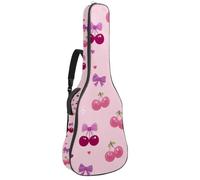Luoweisi Sac de transport pour guitare acoustique classique de 99, 101,6 cm, 104,1 cm, rembourré de 10 mm d'épaisseur, nœuds à pois, étui étanche avec poche bandoulière réglable, résistant aux chocs