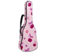 Luoweisi Sac de transport pour guitare acoustique classique de 99, 101,6 cm, 104,1 cm, rembourré de 10 mm d'épaisseur, nœuds à pois, étui étanche avec poche bandoulière réglable, résistant aux chocs