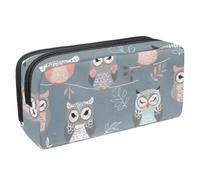 Luoweisi Trousse à crayons de grande capacité pour ranger des fournitures de bureau, hiboux et fleurs, Multicolore 4., 2.3x8.2x3.9in/6x21x10cm, Organiseur de sac