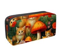 Luoweisi Trousse à crayons de grande capacité - Trousse à crayons multifonction pour fournitures de bureau, motif tête de mort galaxie et fleurs, Multicolore 4., 2.3x8.2x3.9in/6x21x10cm, Organiseur de