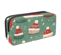 Luoweisi Trousse à crayons de grande capacité - Trousse à crayons multifonction pour fournitures de bureau, bonbons de Noël, bonhomme de neige, Multicolore 7., 2.3x8.2x3.9in/6x21x10cm, Organiseur de