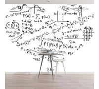 Luowenji Papier Peint Panoramique Mathématiques 150x105 cm 3D Papier Peint Intissé Formule de Géométrie Photo Trompe l'oeil Poster Grand Mural Salon Chambre Enfant Chambre Décoration Murale a.7633