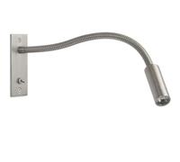 LUOYAOB Applique murale style industriel américain, rotation à 360°, bras flexible, en aluminium et fer, for chambre, salon, entrée, couloir ou vestiaire.(Nickel)