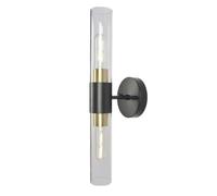 LUOYAOB Applique murale verticale moderne et minimaliste, abat-jour cylindrique en acrylique, corps en aluminium, lampe murale for chambre à coucher, salon, chevet, couloir(Transparent)