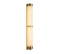 LUOYAOB Applique murale verticale moderne et nordique, cylindrique en marbre, corps en cuivre, for chambre à coucher, salon, chevet, couloir, escalier(40cm)