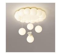 LUOYAOB Plafonnier Cloud Plafonnier Blanc Encastré avec Télécommande Ours Animal Chambre d'Enfants Plafonnier Pépinière Chambre de Filles Luminaire Moderne