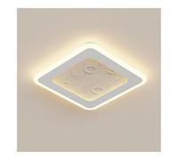 LUOYAOB Plafonnier moderne carré rond à intensité variable en acrylique, design créatif et contemporain, idéal for une chambre d'enfant ou une chambre d'enfant.(Three colors dimmable,Square)