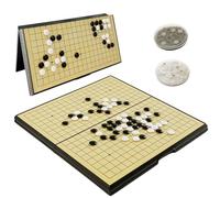 Luoyer Plateau de Jeu avec des pièces de Jeu magnétique, Go Jeu De Société avec des Plateaux Gigognes (Small)