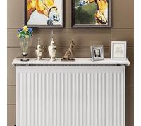 LUOZIQINX Etagere Radiateur, Moderne Cache Radiateur sans Percer en Aluminium, Blanc Tablette Radiateur pour Rangement et la Décoration, Charge SupportéE 28kg,L 45cm/17.7in