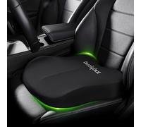 LUOZIQINX Rehausseur Voiture Adulte, Coussin de Siège de Voiture Ergonomique, Coussin Voiture Conducteur en Mousse à Mémoire pour Chaise, Bureau, Fauteuil,Noir