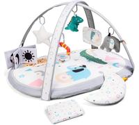 Lupantte Tapis d'Éveil Bébé 7 en 1, 2 Tapis Remplaçables, Tapis de Jeu pour Bébé, Avec 6 Jouets D'éducation Précoce, Antidérapant épais, Cadeau, 92 x 64 x 52 CM, Adapté aux Nouveau-né