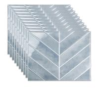 LUPATDY 10 Pièces 3D Credence Adhesive Pour Cuisine, Stickers Muraux 29 x 22,9 cm, En Vinyle Imperméable, PVC Autocollant Mural Pour Cuisine, Salle à Manger, Salle de Bain - Bleu Menthe