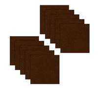 LUPATDY Lot de 10 10 Dalles de Moquette Autoadhésives 50 x 50 cm - 2,5 ㎡, Tapis de Sol Antidérapant pour Intérieur, Feutre Aiguilleté, Tapis pour Bureau et Usage Commercial (Marron Foncé)