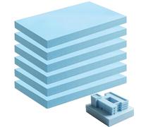 LUPATDY Lot de 6 Plaque en Mousse Rigide, Polystyrène Haute Densité 40 x 30 x 2 cm, Blocs de Base de Diorama, Plaque de Mousse Haute Densité pour Bricolage, Modélisme (Bleu)
