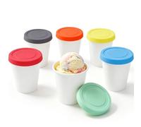 LUPATDY Lot de 6 récipients à glace avec couvercles en silicone, boîtes de congélation, récipients de rangement, récipients à glace de qualité alimentaire, parfaits pour le stockage et la fabrication
