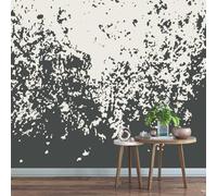 LUPAXA Graffiti Gris Et Blanc Papier Peint Non-Auto-adhésif 400x280cm,Abstrait Simple Papier Peint,Meuble Decoratif Salon Salle de Bain Chambre Armoire