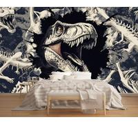 LUPAXA Papier Peint Panoramique Fossile De Dinosaure 300x240cm,Abstrait 3D Papier Peint,Décoration murale moderne décorative pour chambre salon