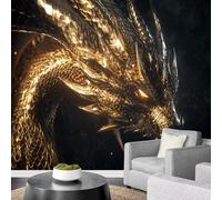 LUPAXA Photo Mural Dragon Doré，274x203cm Magie Moderne deco murale pour le salon ou la chambre à coucher