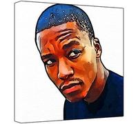 Lupe Fiasco Impression Pop Art Multicolore Fond Blanc 30 x 30 x 2,5 cm