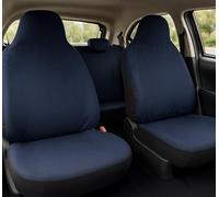 Lupex - Housses pour Siège Compatibles avec Twingo, Noir Bleu Foncé, Made in Italy, Avant et Arrière, Tissu Polyester Auto