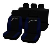 Lupex Shop 17239-01 Housses de siège Deux-colorés pour Fiat Grande Punto 5 Portes - Noir Bleu